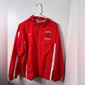 Nike Red and White Central Missouri Jacket